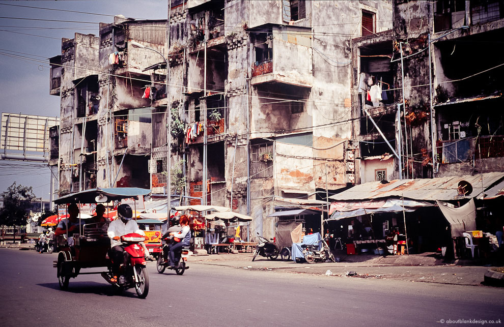 #14 the whole row stretches about a mile wide - housing, shops, workshops, garage.