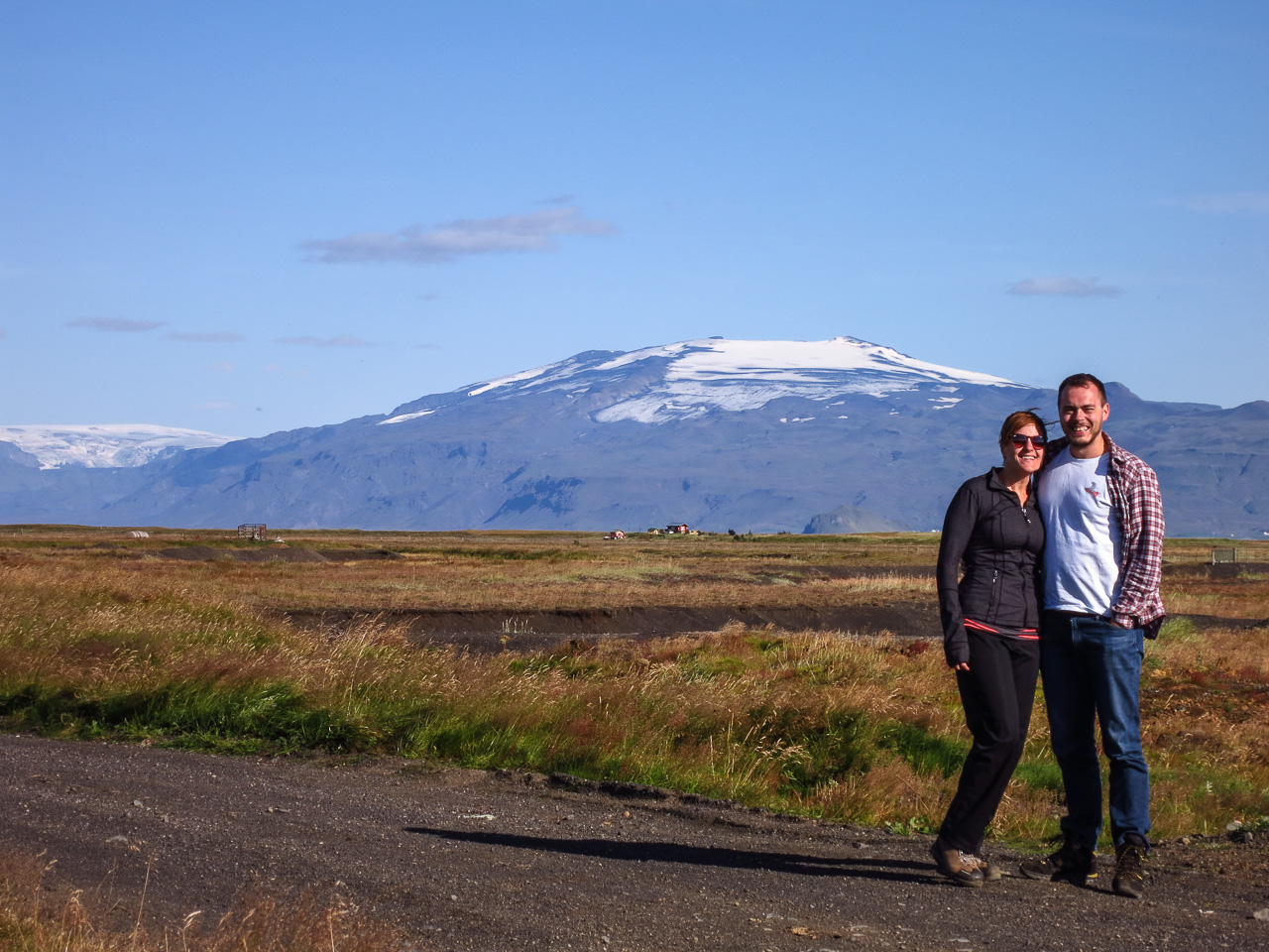 #8 thats us infront of our volcano, Eyjafjallajökull!