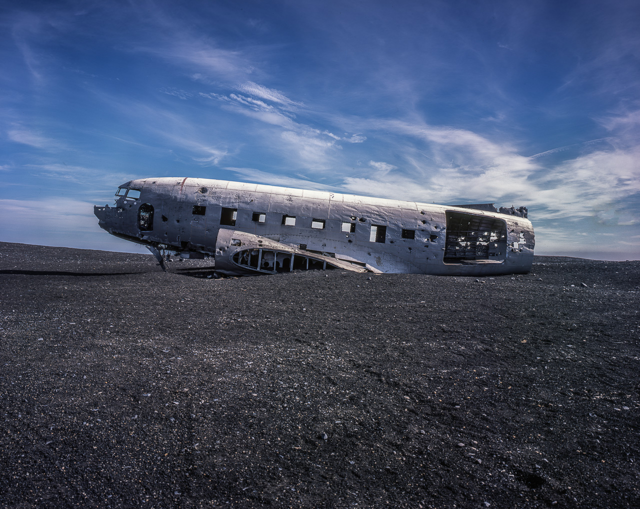 #22 this DC3, like Maraika, is from Chicago, but unline Maraika, it crashed on this beach near Vík in November 1973 and has been sitting there since. It's been in quite a few movies. You can get to it from the ring road, but only if you're on 4x4.