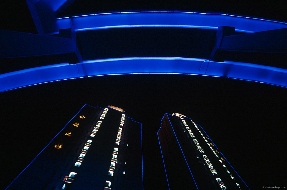 #36 TRON houses next to Spaghetti Spaceship. I wonder how it looks from up there.