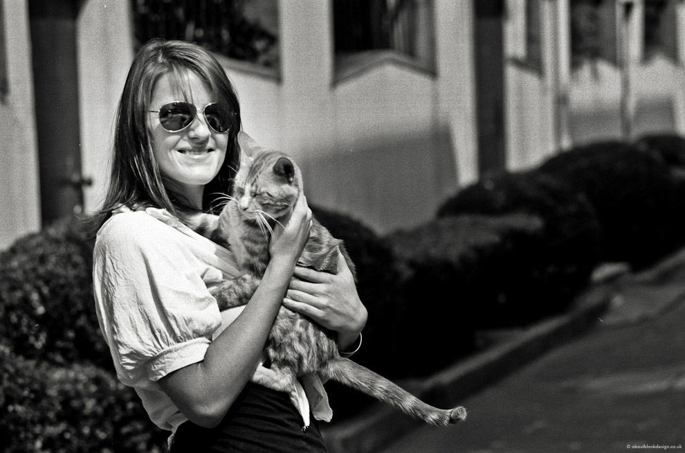 #43 This is The Captain. He's only got one eye. Takes it like a man.