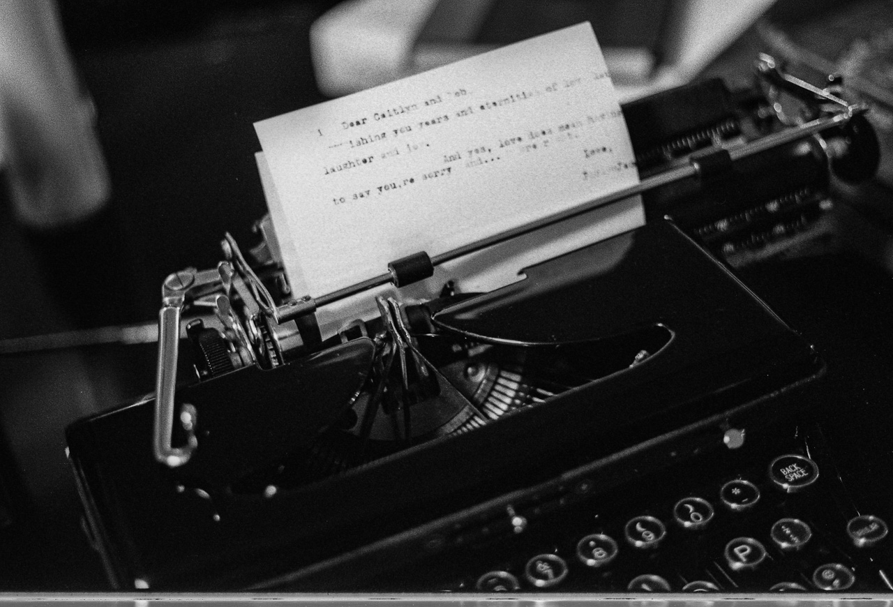 #57 typewriter guestbook - neat!