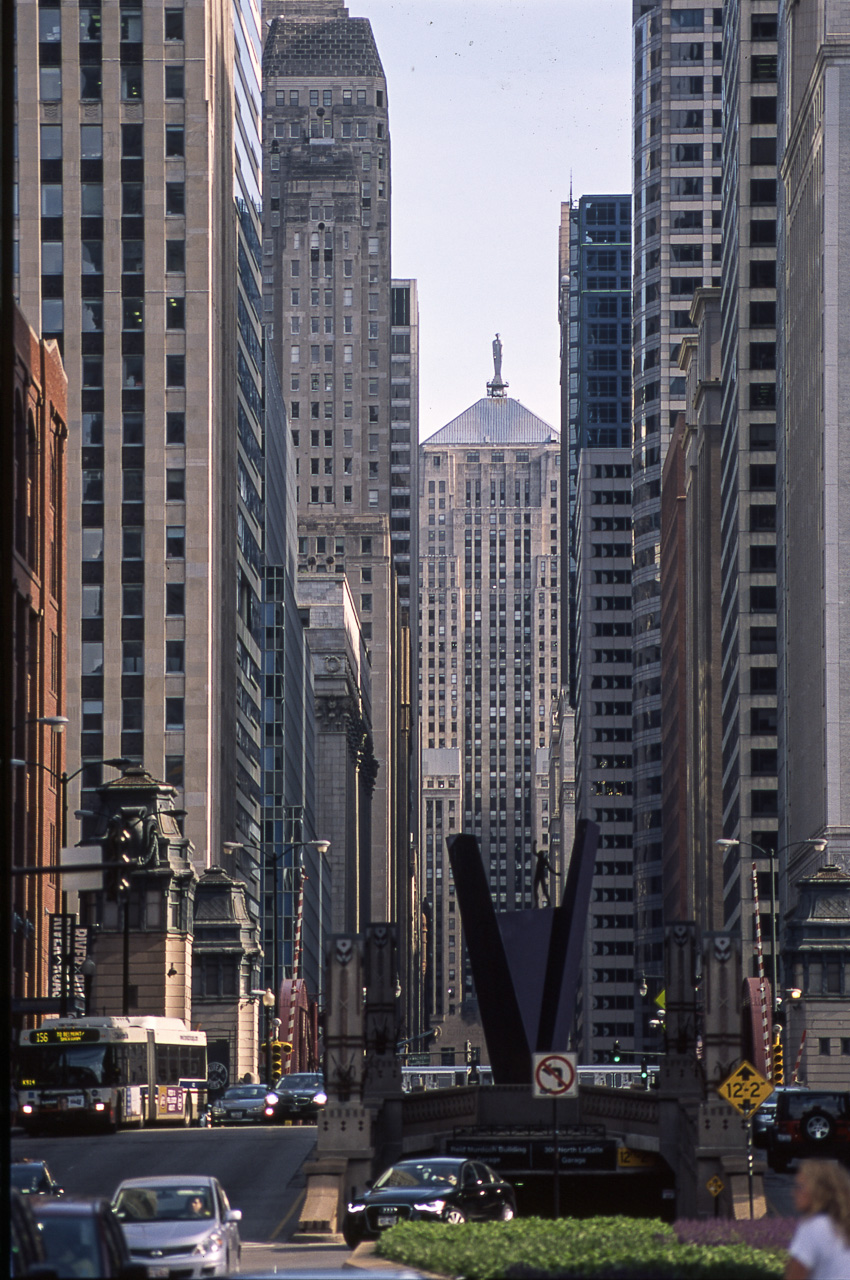 #28 all the way down La Salle on a beautiful summer day.