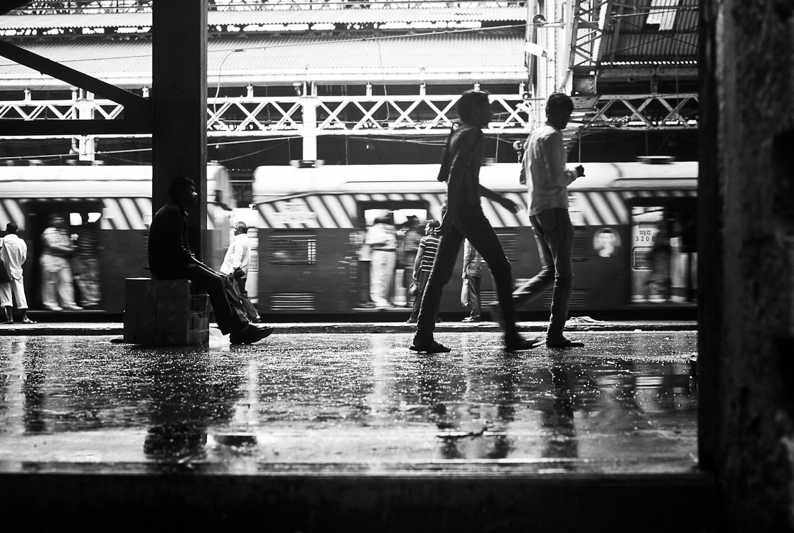 #33 rainy platforms, Chhatrapati Shivaji Terminus, Mumbai