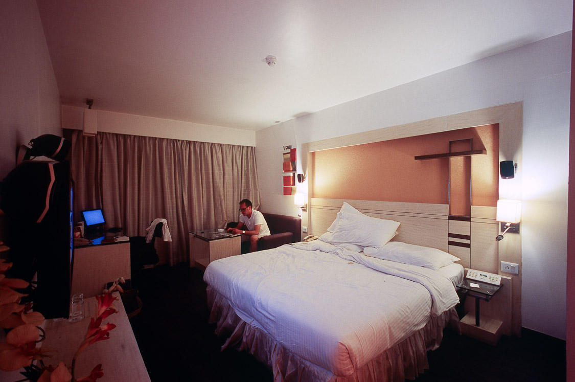 #51 me in a hotel room. so what, it looks nice. that said i should have made the bed.