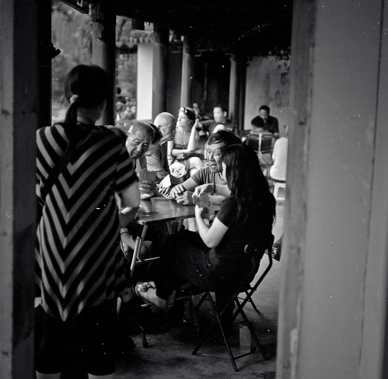 #9 Luxun Park, Hongkou. Playing cards and mahjong. Looks peaceful but man, thats a LOUD PARK.