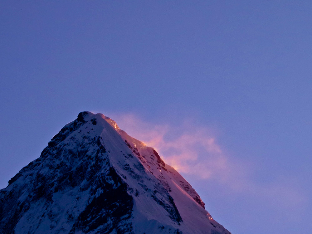 #44 Machapuchare, or the Nepali Matterhorn, in the Annapurna range - sacred to Shiva and one of the few peaks in the Himalayas that are not climbed yet. No lack of ambition here, there was a british expedition in the 50s that came within 50 meters of the summit - but they turned around out of respect.