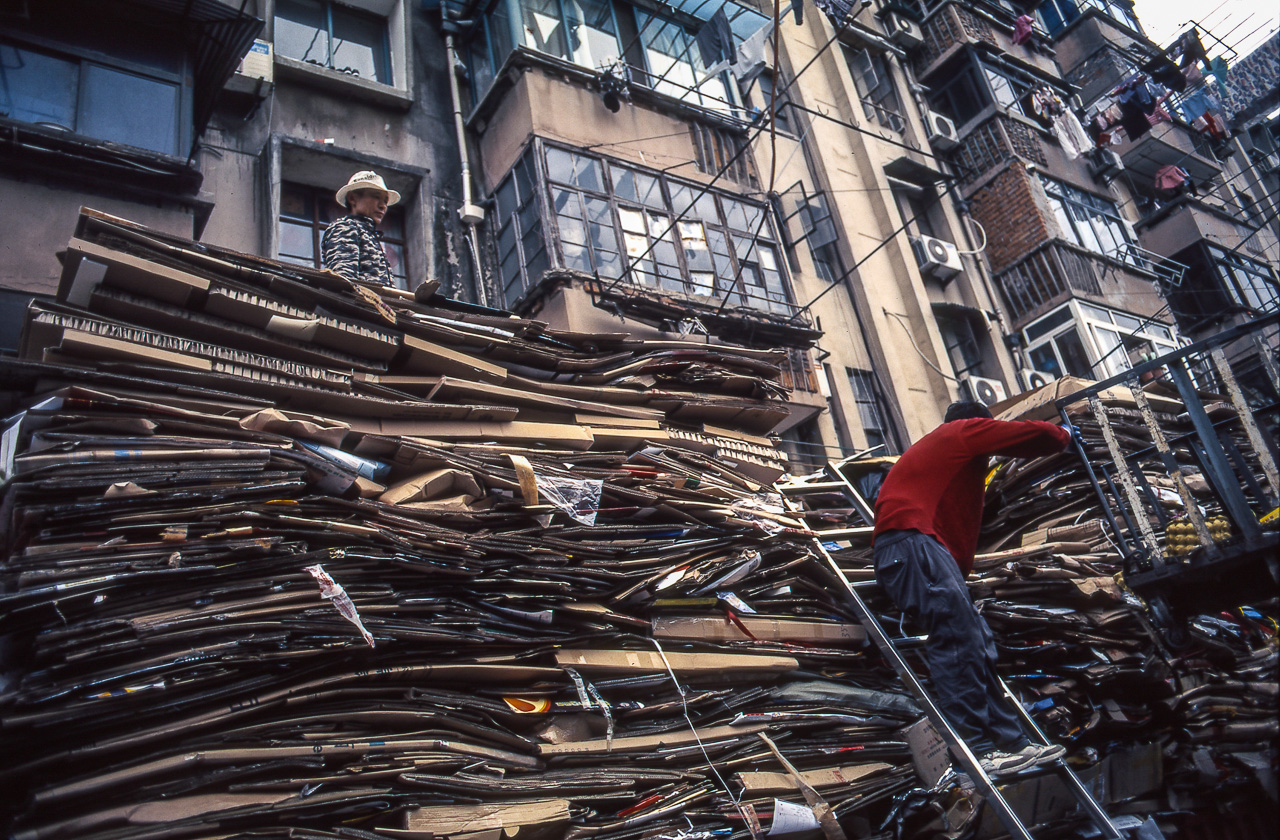 #41 I am calling this the Xiaonanmen Cardboard Truck. There is this one street in the old area of Xiaonanmen where day by day this truck gets loaded with tons and tons of cardboard, meters high. I don't know where it comes from, I don't know where it goes, I just know it's there every day.
