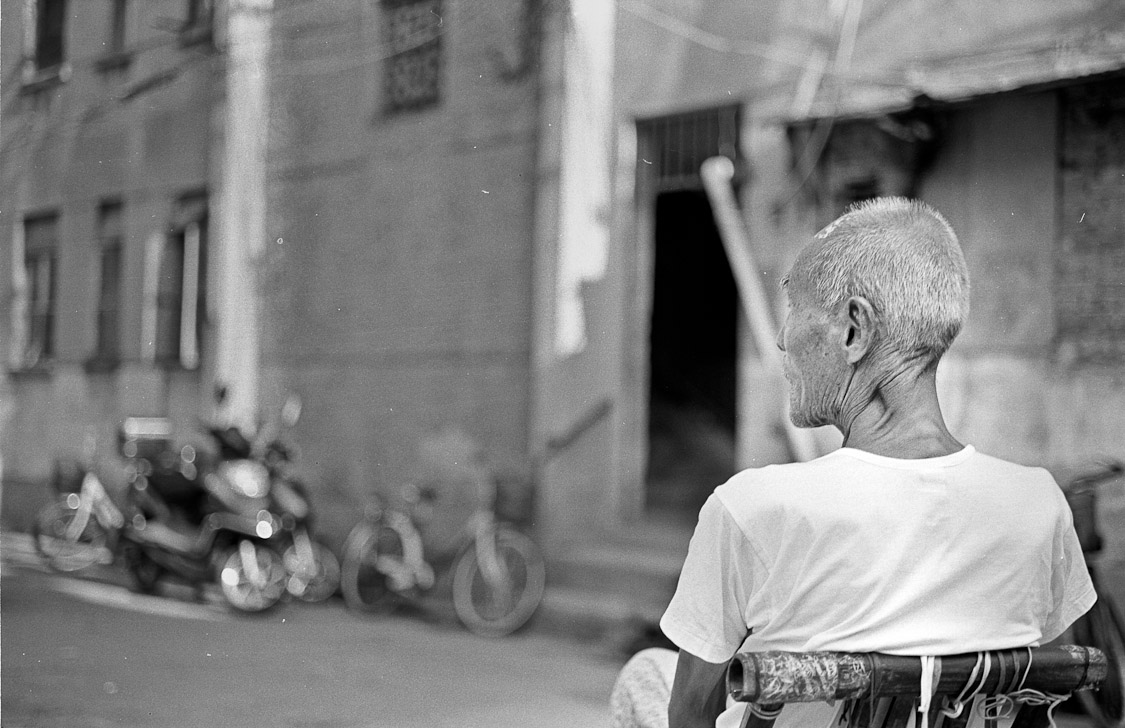 #17 He sits there every afternoon, he says. I've met him three times already.